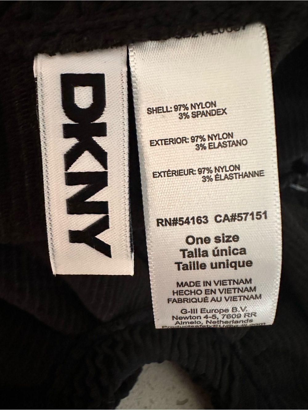 New DKNY Black Textured Crinkle Swimsuit O-Ring One-Piece Bathing Suit Vacation - Picture 12 of 14